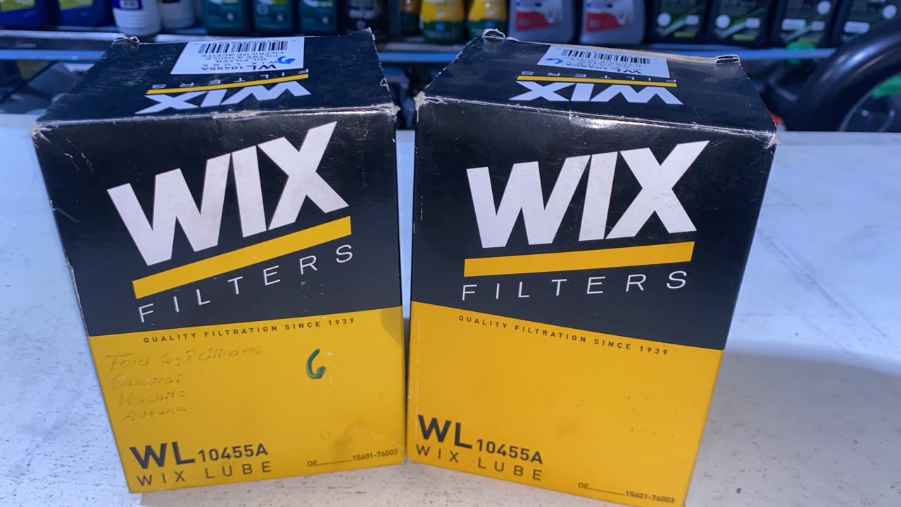 Filtro de aceite Wix WL10455A — Ford 6 y 8 cilindros / Samurai / Machito / Autana