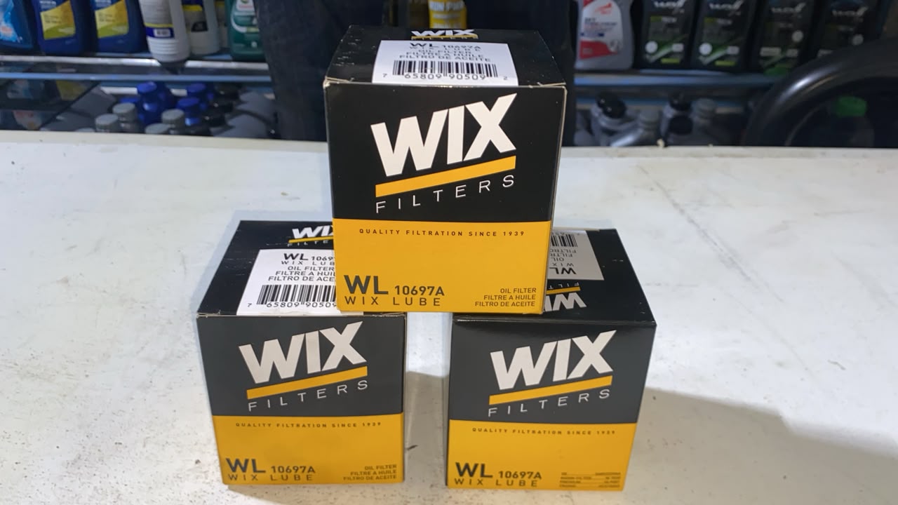 Filtro de aceite Wix WL10697A — Silverado 5.3L (2007-2024) / Tahoe 5.3L / Avalanche / Captiva / Impala; Dodge Journey 2.4L/Caliber 2.0L/RAM 1500; Jeep Compass 2.4L/Patriot 2.4L