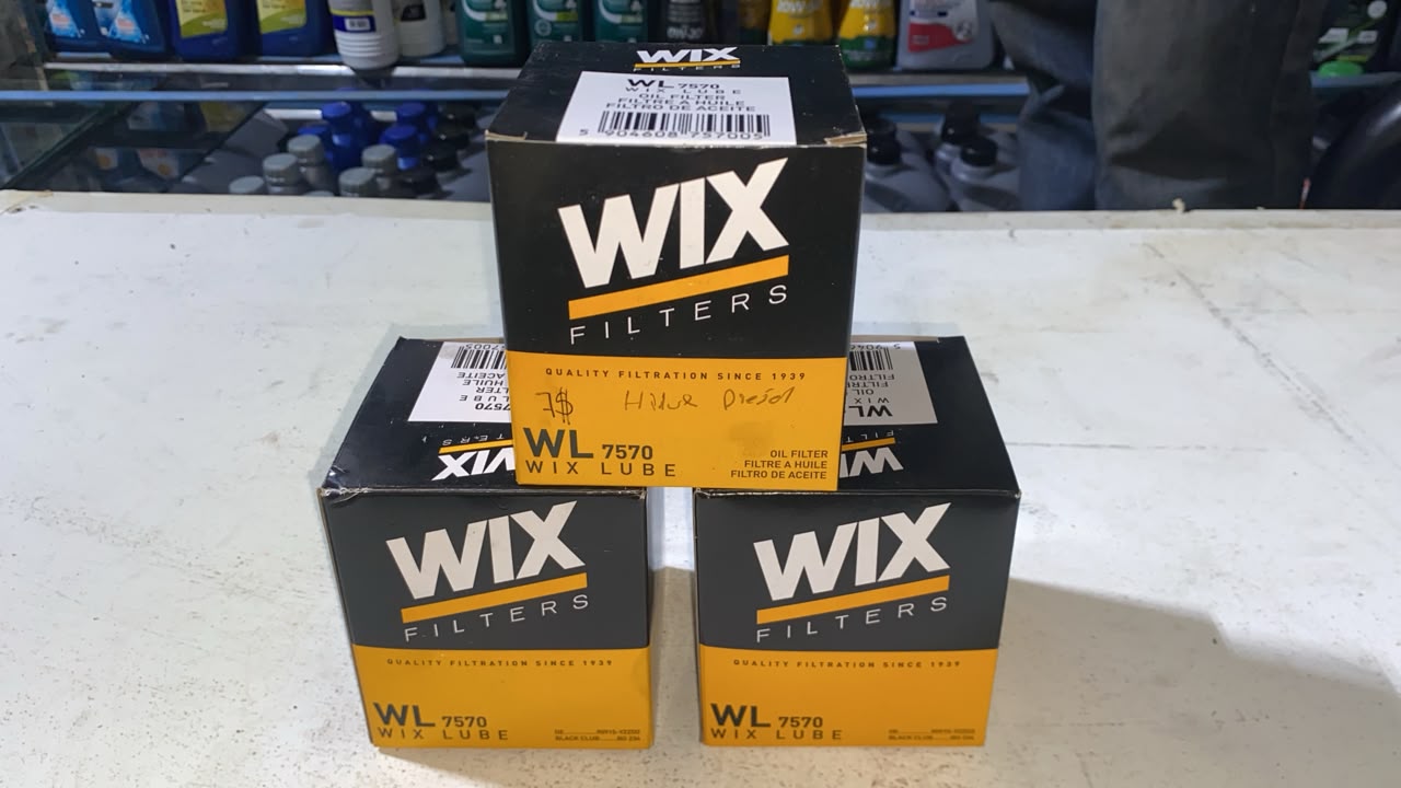 Filtro de aceite Wix WL7570 — Hilux / Fortuner / 4Runner / Corolla; Chevrolet Esteem / Grand Vitara
