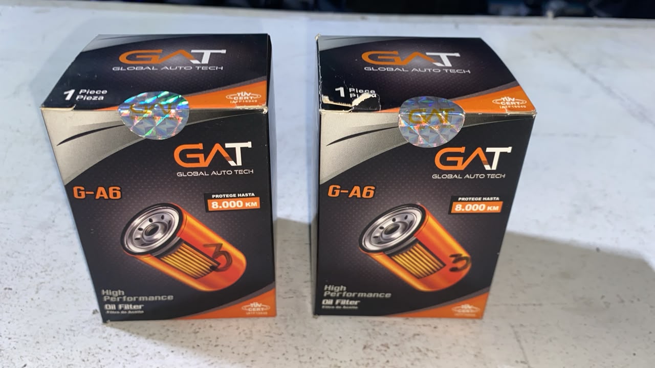 Filtro de aceite GAT A6 — Corolla 2009/2018