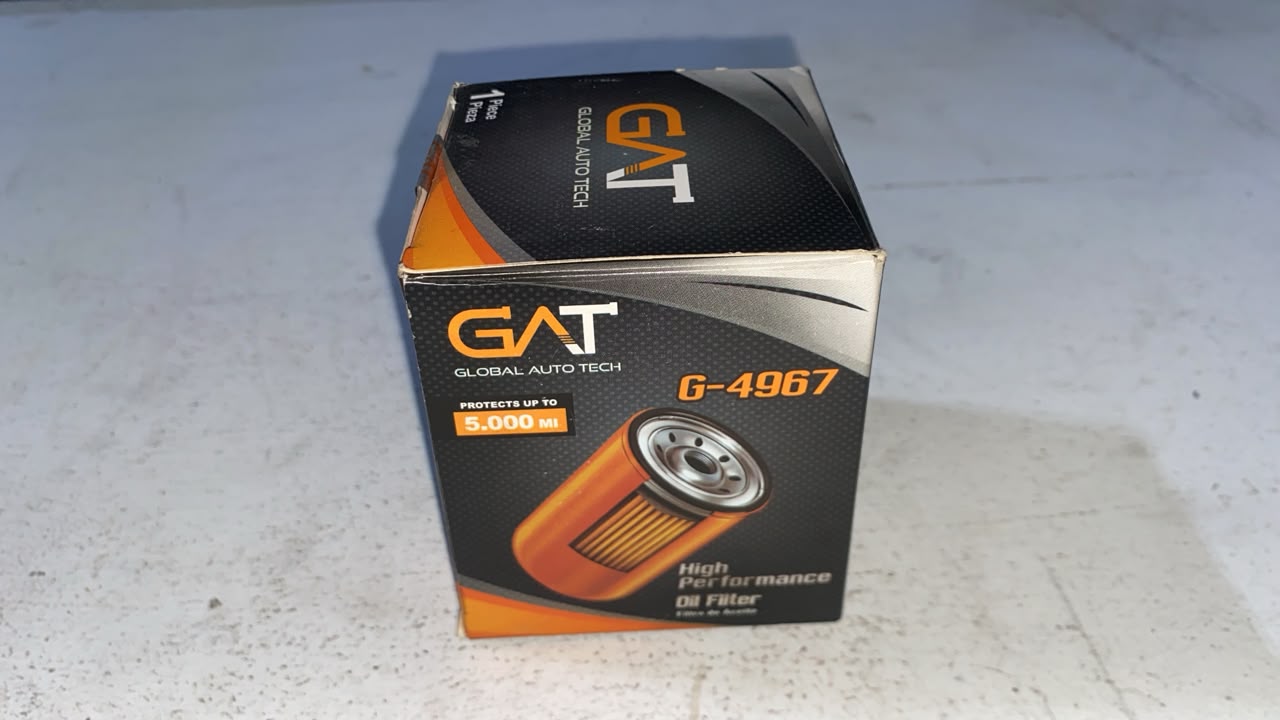 Filtro de aceite GAT G4967 — Yaris/Corolla/Starlet/Baby Camry; Chevrolet Spark; Daihatsu Terios; Daewoo Matiz/Tico/Damas