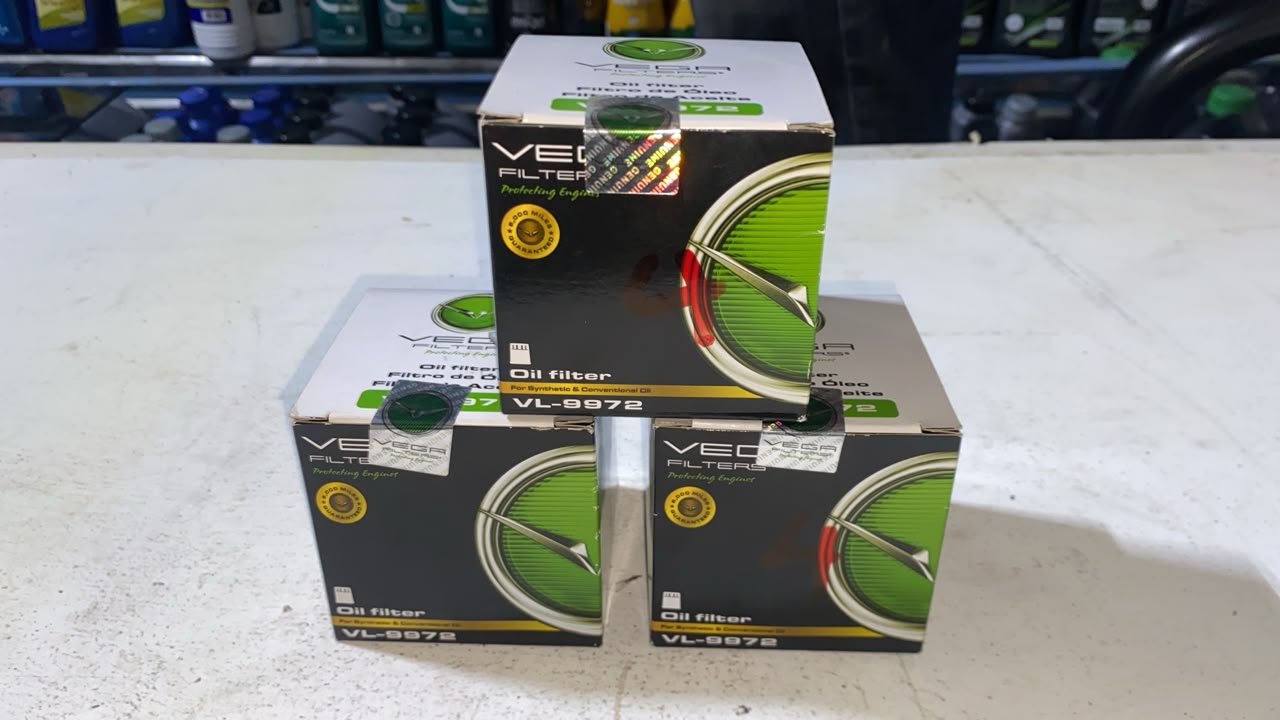 Filtro de aceite Vega VL9972 — Toyota Camry 3.5L (2007-2009)/RAV4/Highlander/Sienna/Land Cruiser 150/Prado; Lexus ES350/IS350/NX200t/RX350